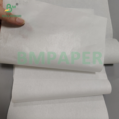 Papel branco encerado não revestido de 30gsm 35gsm para embrulhar alimentos fritos