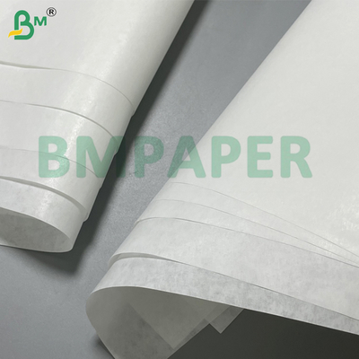 45g 40cm Papel Kraft Branco Liso e Maquinado em Rolo