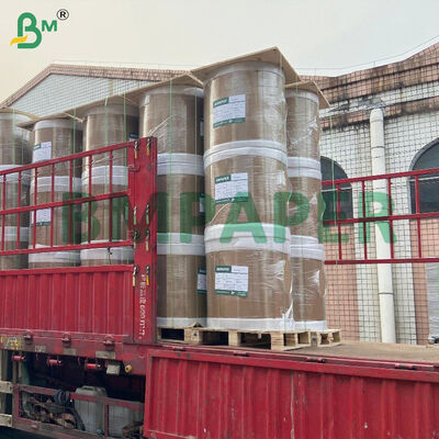 Papel para saco de crescimento de manga com revestimento de cera, brilhante, material preto no verso, 56gsm