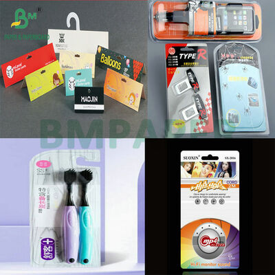 Folha de Cartão Branco Termoselável para Embalagem Blister Forte Adesão com PVC/PET à Prova de Umidade Papel Rígido de 250g 300g para Exibição no Varejo