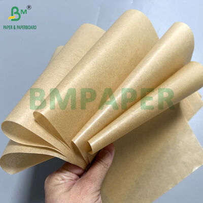 papel do cozimento do silicone da cor de 30gsm 35gsm 40gsm Brown para Roasting a largura de 75cm