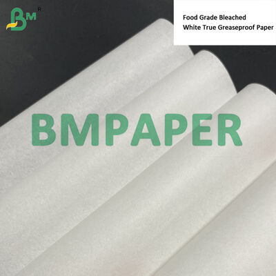 35gsm 40gsm produto comestível branqueado branco verdadeiro papel à prova de graxa rolos enormes 365mm 295mm, KIT 3–5 resistência a óleo