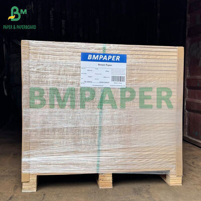 Alta Durabilidade 40GSM 60GSM Papel Kraft Natural Castanho Máquina Glaçado