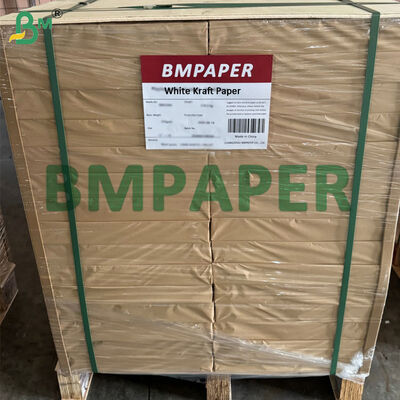 50gm Papel de embalagem de talheres 40g+9g Folhas de papel kraft branco poliestratificado