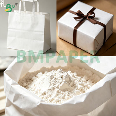 Papel Kraft Branco Virgem de Grau Alimentar 40gm-150gm Para Fabricação de Sacos