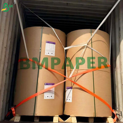 Papel revestido para tampa de iogurte seguro para alimentos 43 / 45gsm Kraft branqueado anti-rachadura