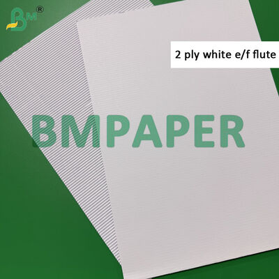 Cartão Ondulado 2 dobras 3 dobras E Flute 120cm x 85cm, Dois Lados Branco Alta Rigidez