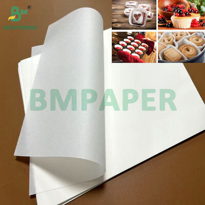 Papel antiaderente e resistente à gordura de 30gsm e 40gsm para fazer formas de bolo 27,25 X 28 polegadas
