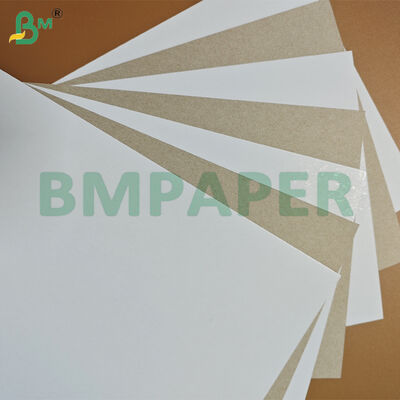 Cartão duplex branco revestido de um lado com verso cinza de 1 mm