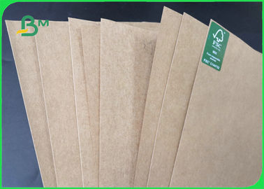 250 - 450gm Papel de cartão de revestimento artesanal natural marrom para levar 70 * 100cm