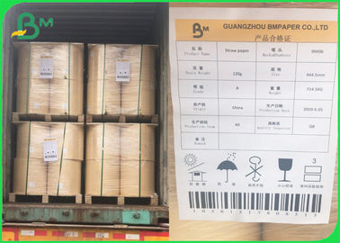 FDA 60gm Papel Kraft não branqueado 15mm Roll para fabricação de canudos de papel