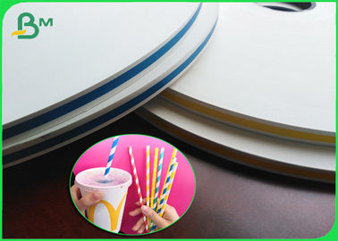FDA 60gm Papel Kraft não branqueado 15mm Roll para fabricação de canudos de papel