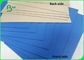 Cartão azul lustroso dos dobradores do papel da pintura com parte traseira 1.0mm do cinza