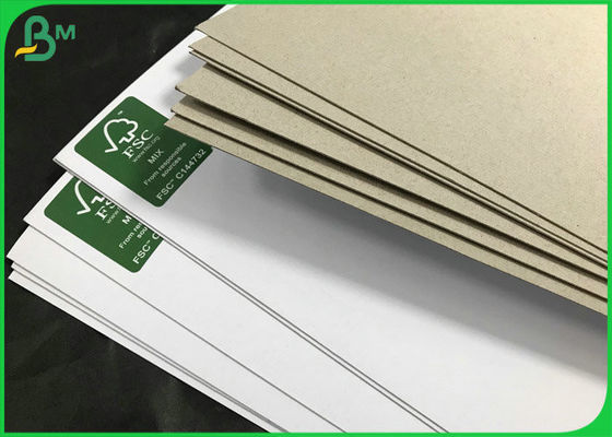 Papel de empacotamento frente e verso de superfície branco reciclado da placa 230g 300g da parte traseira de Brown da polpa