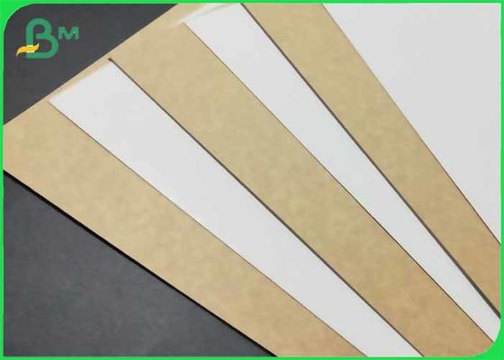 Material da caixa de embalagem de madeira Papel Kraft de qualidade alimentar branco com parte traseira marrom