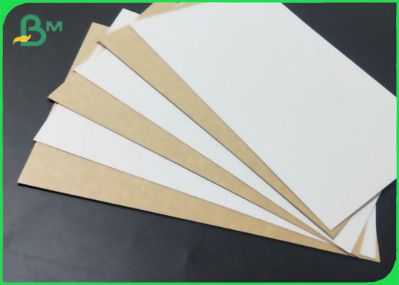 Material da caixa de embalagem de madeira Papel Kraft de qualidade alimentar branco com parte traseira marrom