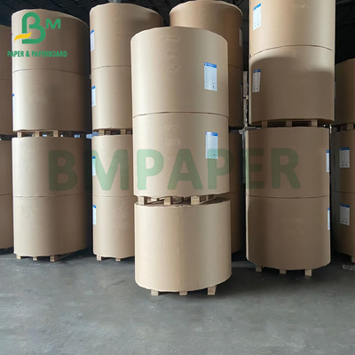 50gm - 200gm Rolo de papel Kraft castanho resistente com boa expansão
