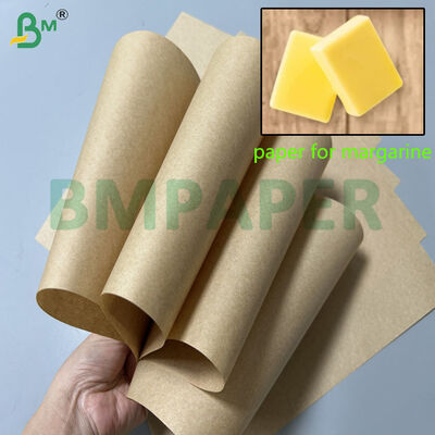 Papel à prova de gordura de cor marrom para margarina 1000 mm 1100 mm