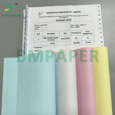 Papel sem carbono sensível à pressão CB / CFB / CF 20 lb