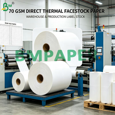 Matéria-prima em rolos jumbo de papel para etiquetas autoadesivas térmicas para etiquetas térmicas