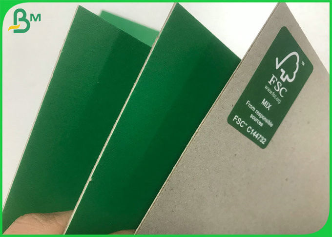 O cartão cinzento montado verde reciclado 1.8mm durável do papel de 1.5mm cobre 70 * 100cm